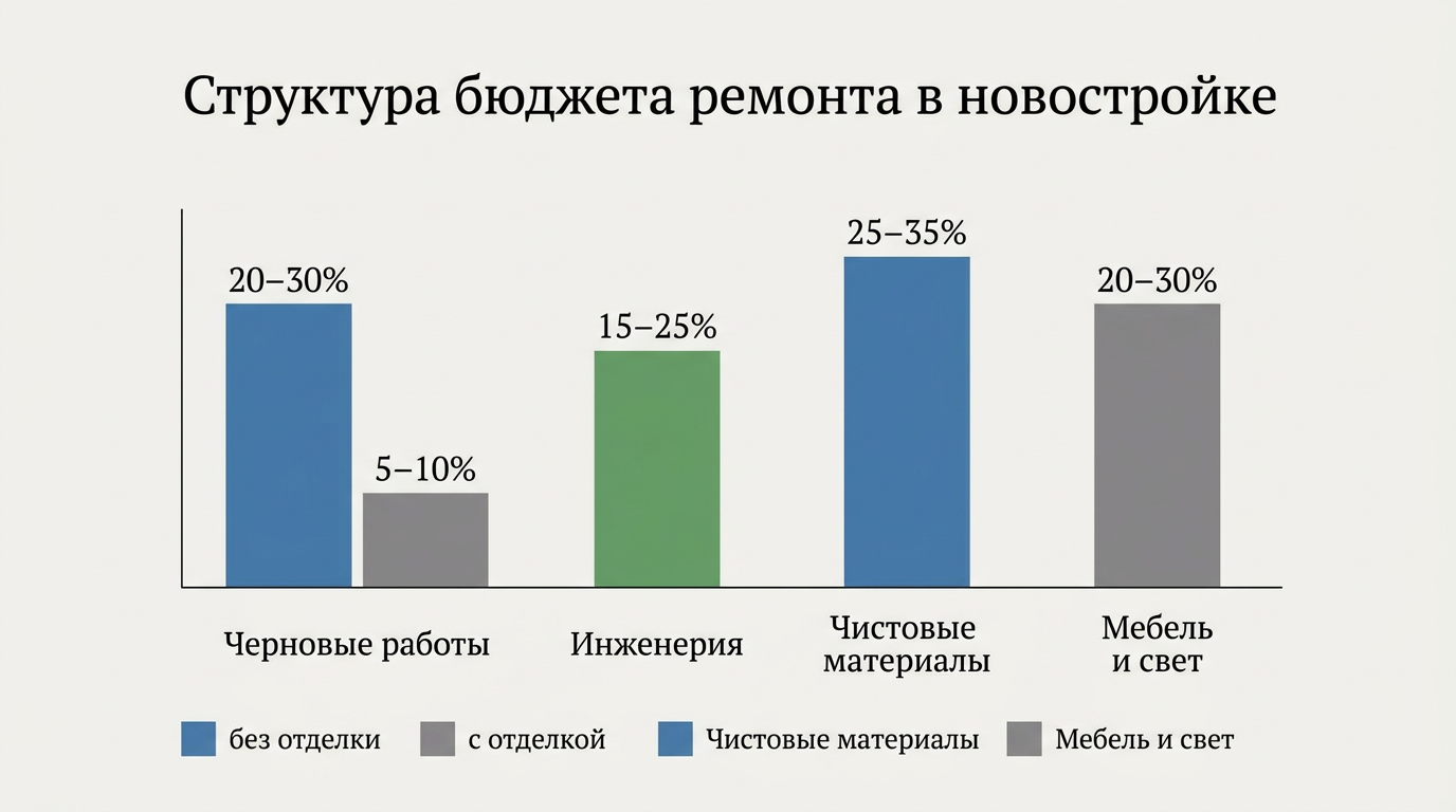 Структура бюджета ремонта